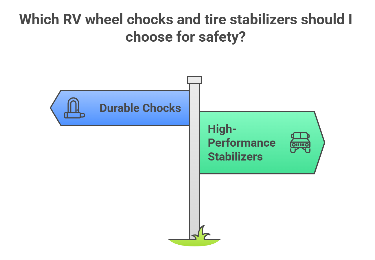 Which RV wheel choocks and tire stabilizers should I choose for safety